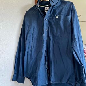 Men's Navy Cinch Button-Down Shirt